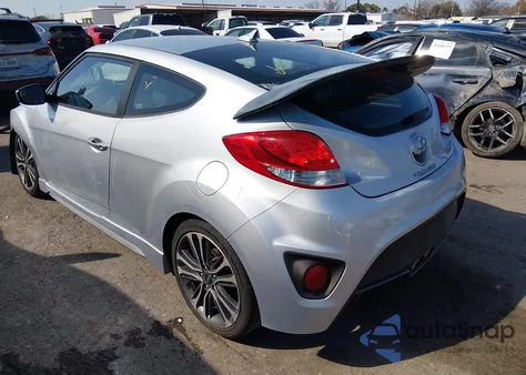 2017 Hyundai Veloster Turbo z USA, uszkodzony, nr VIN KMHTC6AE5HU313627